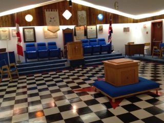 Buffalo Park Lodge No. 44 A.F. & A.M. Picture of the Inside of the Lodge Room Facing The East.